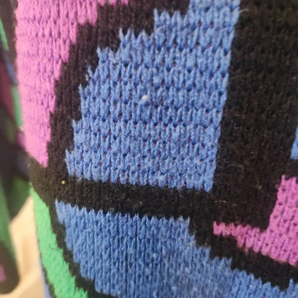 Vintage Vanderbilt Multicolored‎ Geometric Sweater Size Large